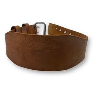 Powerhouse Gym Vintage Size Small Leather Lifting‎ Belt Brown